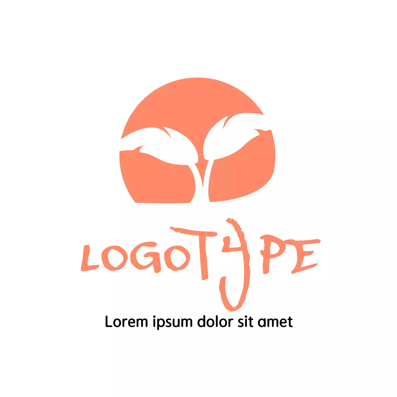 Orange Graffiti Design Logo