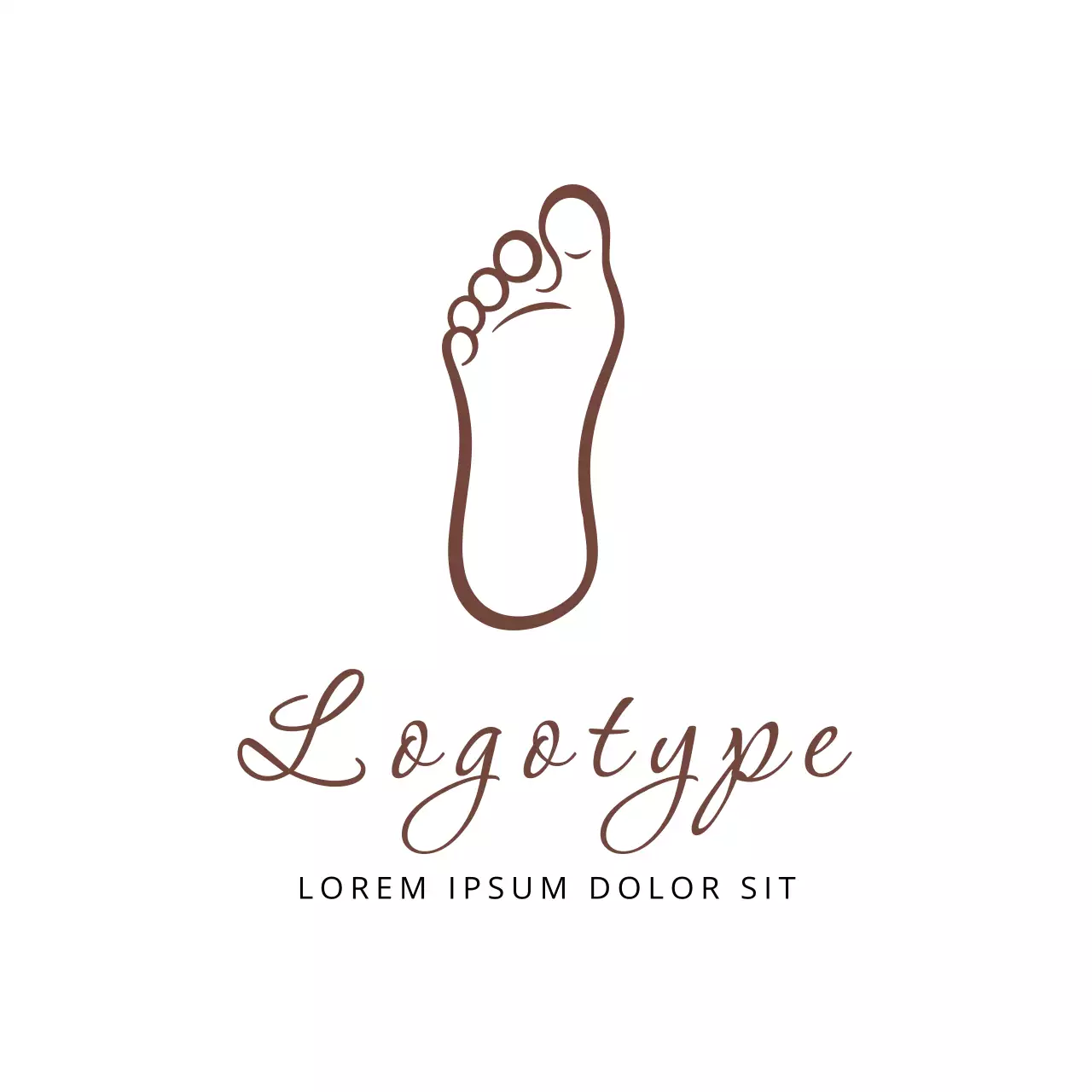 Brown Minimalist Design Logo