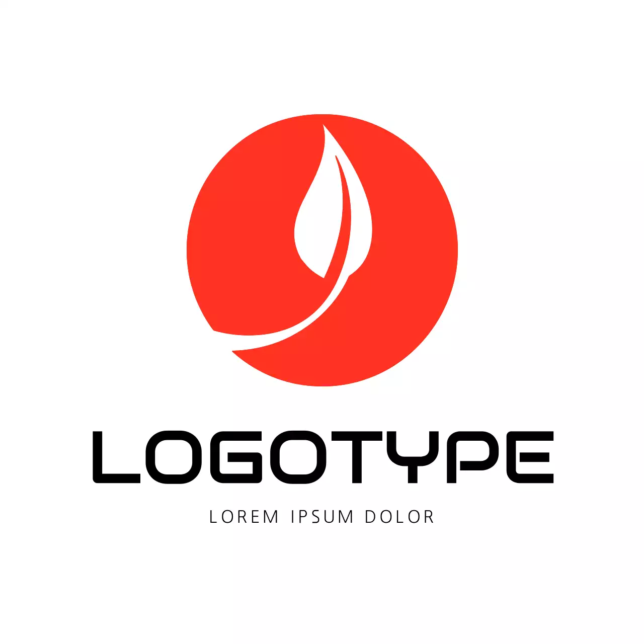 Red Minimal Design Logo