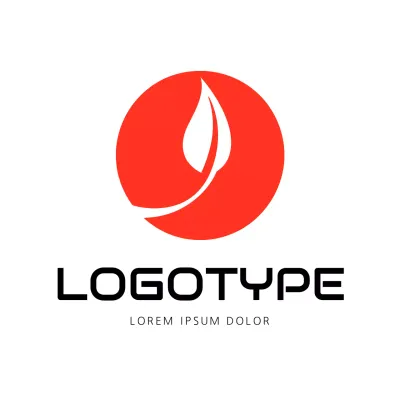 Red Minimal Design Logo