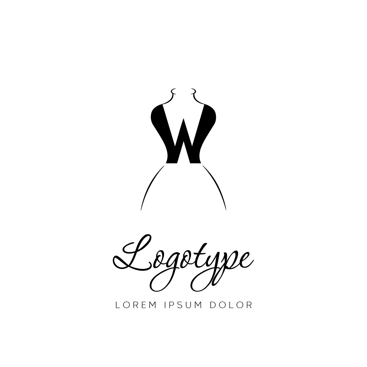 Black Minimal Fashion Logo