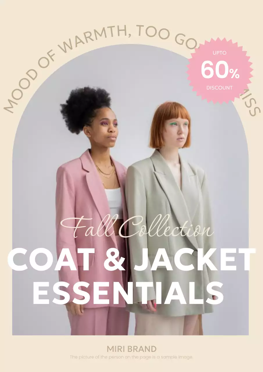 Beige Modern Fashion Promotion Poster