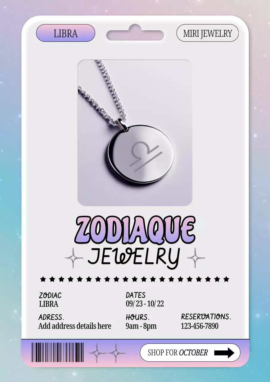 파스텔 트렌디 조디악 프로모션 포스터