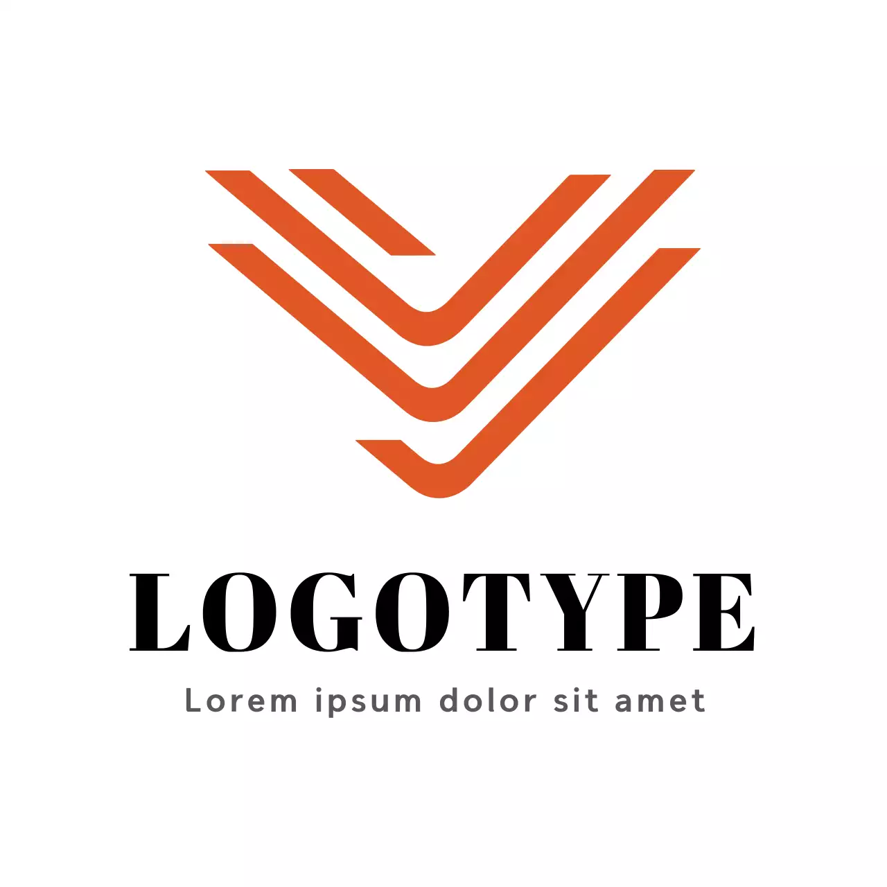 Orange Geometric Design Logo