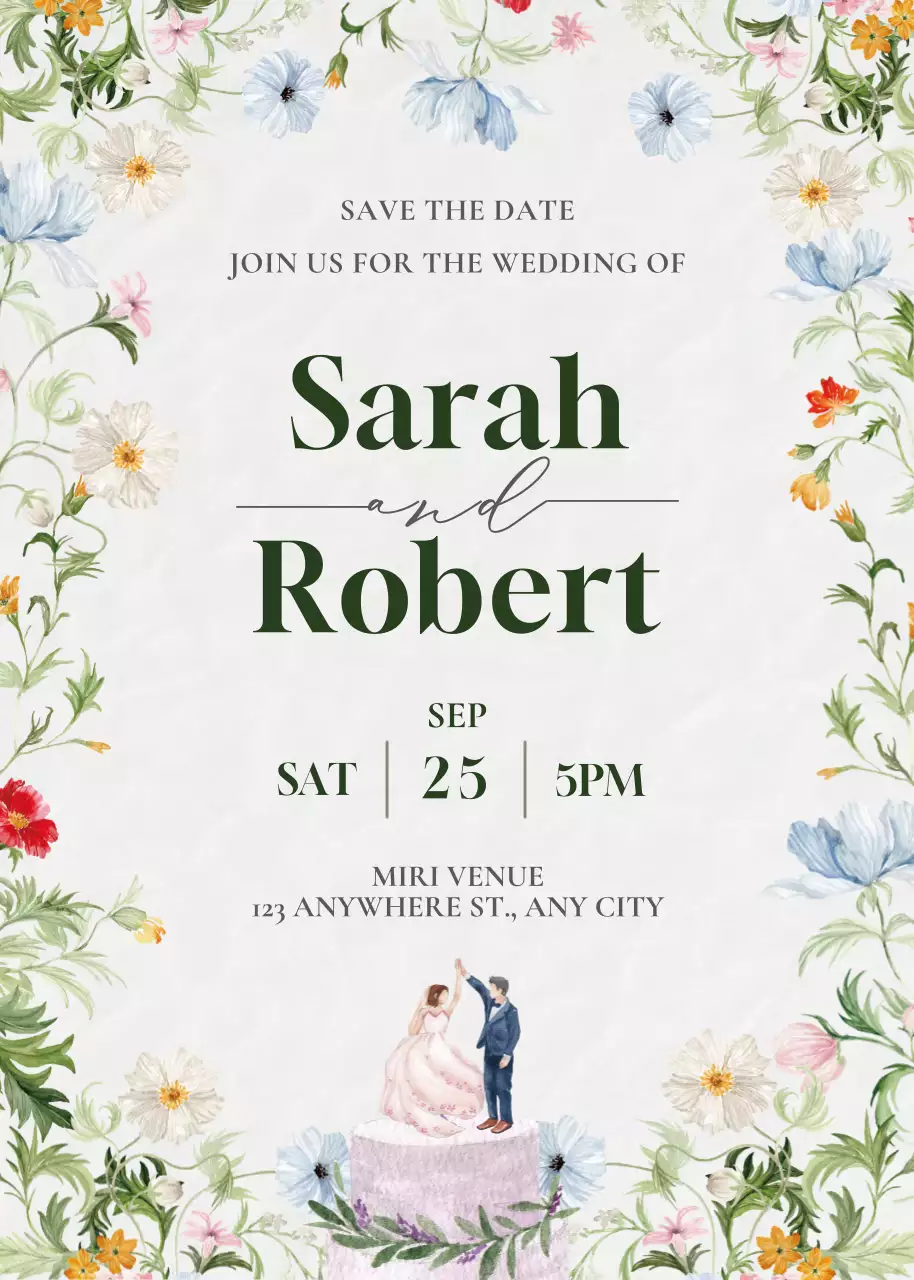 Undangan Pernikahan Klasik Hijau