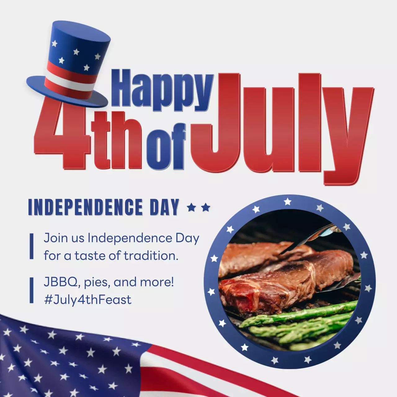 Red Traditional Independence Day Announcement Social Media Post