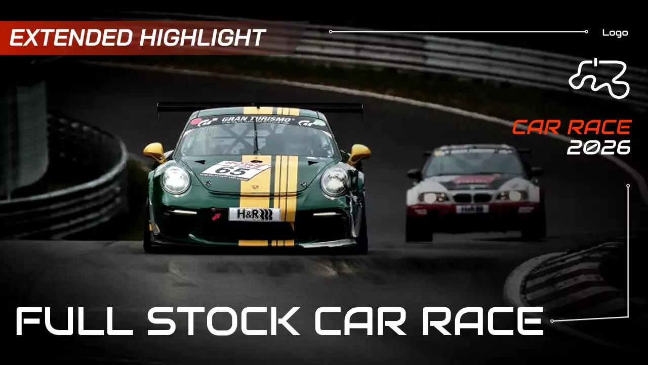 Black Retro Car Race Promotion YouTube Thumbnail