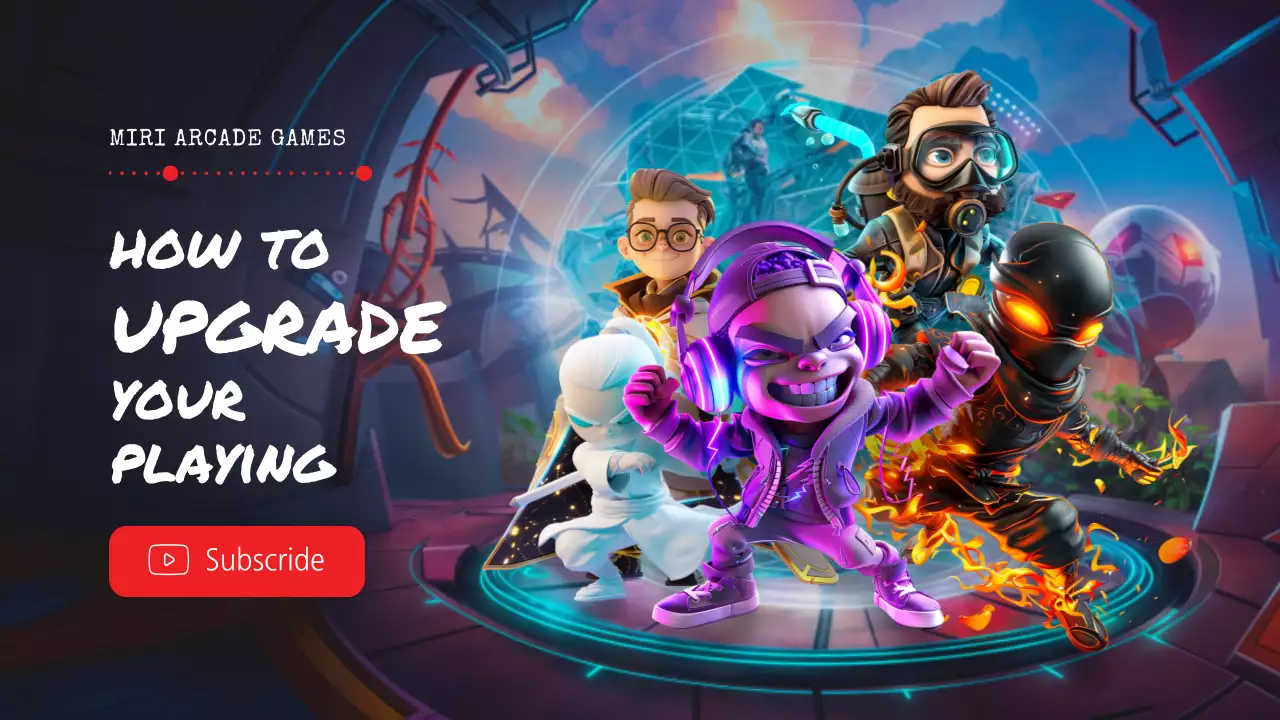 빨간색과 파란색 현대 게임 전략 비디오 표지