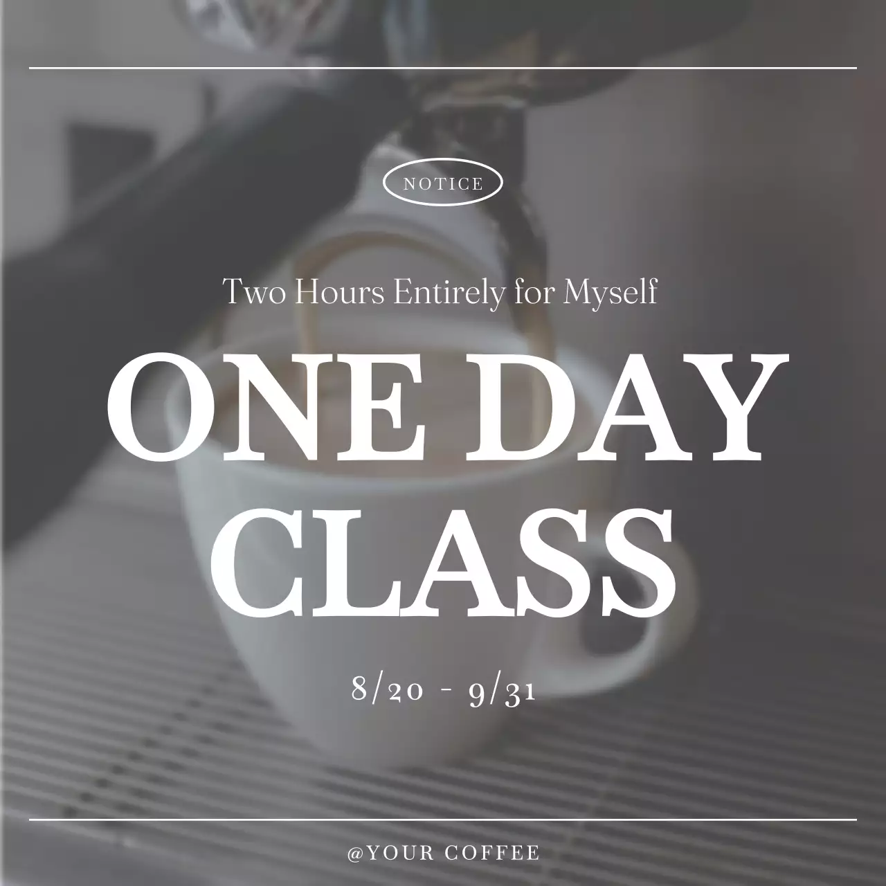 Announcing the gray and white trend in one-day class coffee
