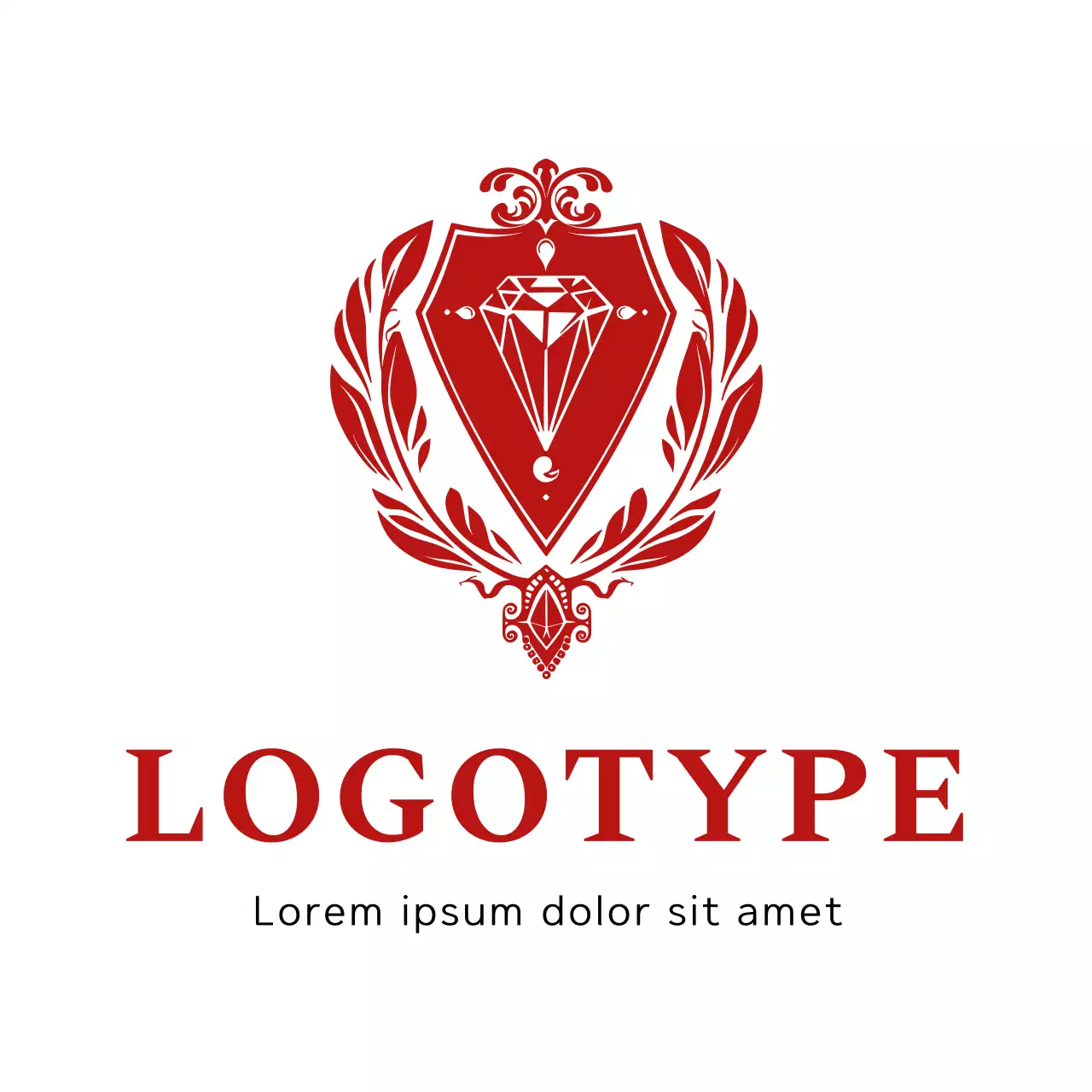 Red Elegant Design Logo