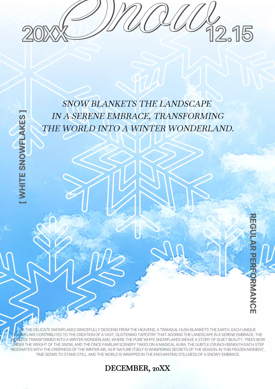 Blue Elegant Winter Event Poster