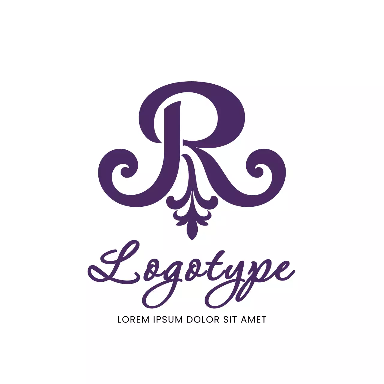 Purple Elegant Design Logo
