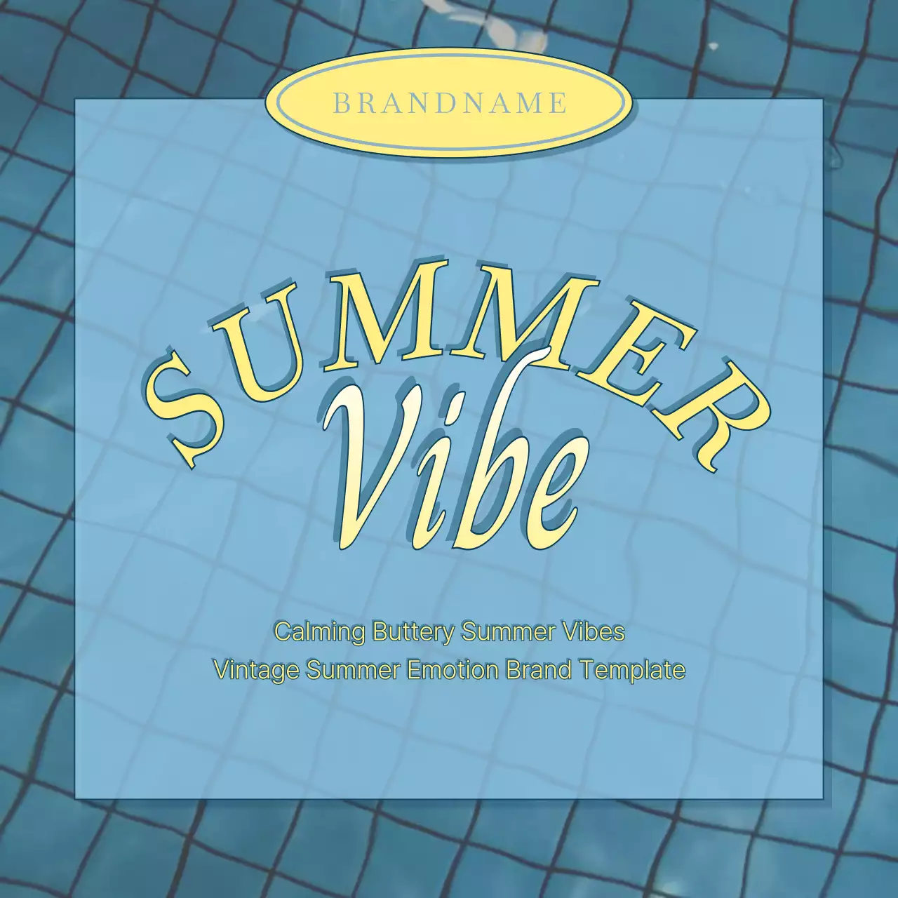 Blue Vintage Summer Promotion Social Media Post