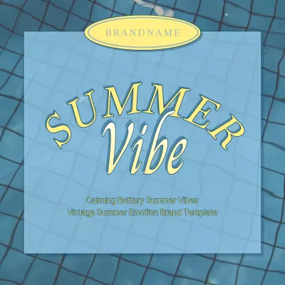 Blue Vintage Summer Promotion Social Media Post
