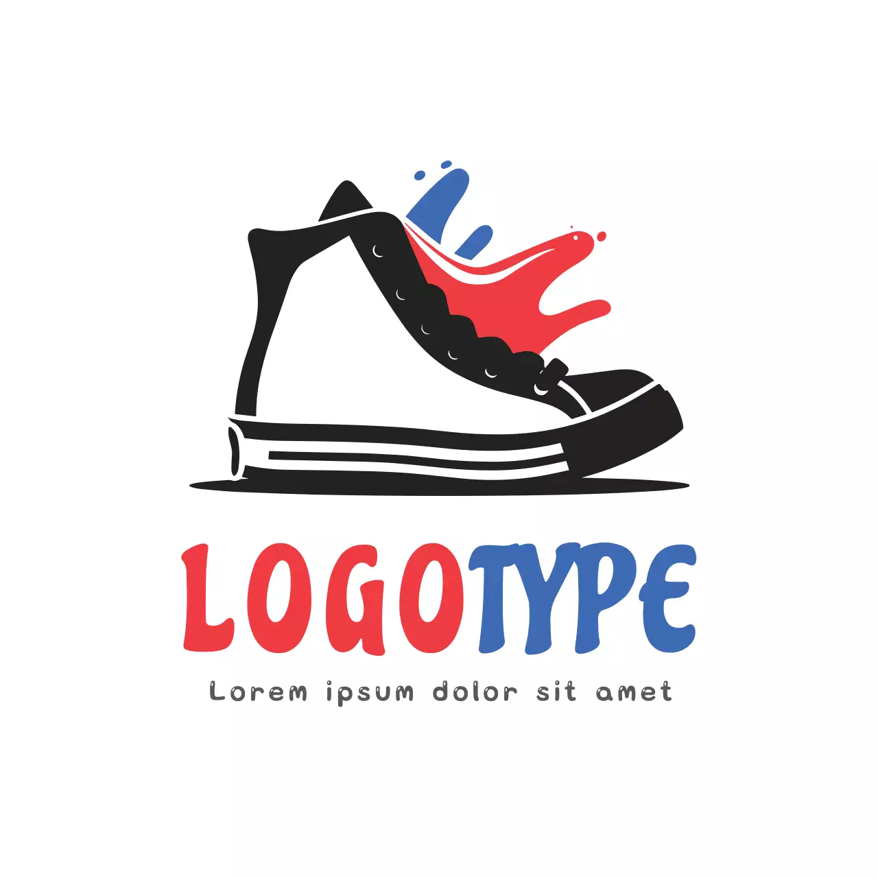 Red Trendy Sneaker Logo