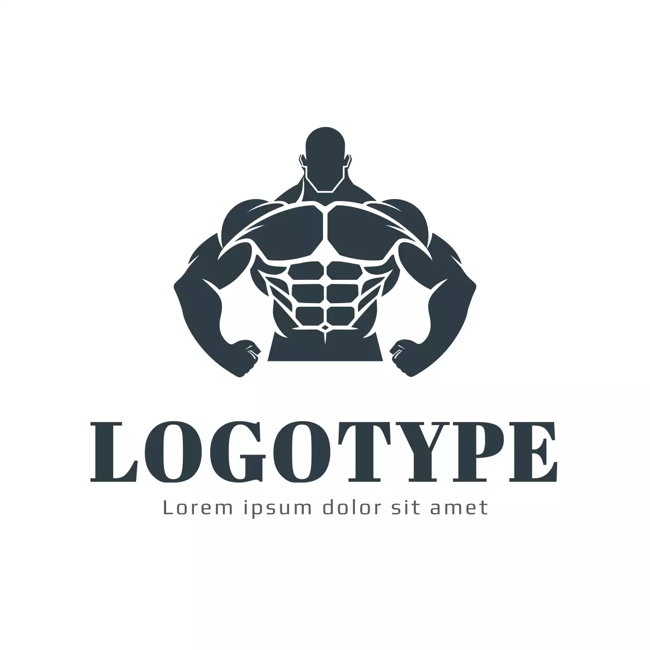 Black Minimal Fitness Logo