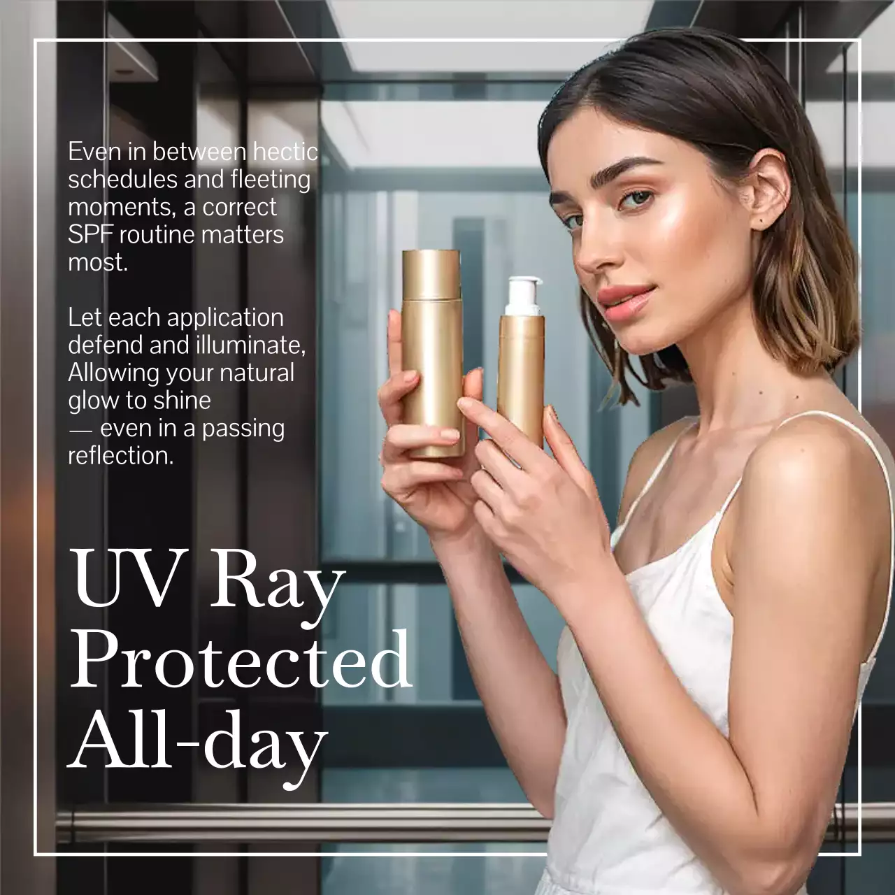 Beige Modern Skincare Advertisement Instagram Post