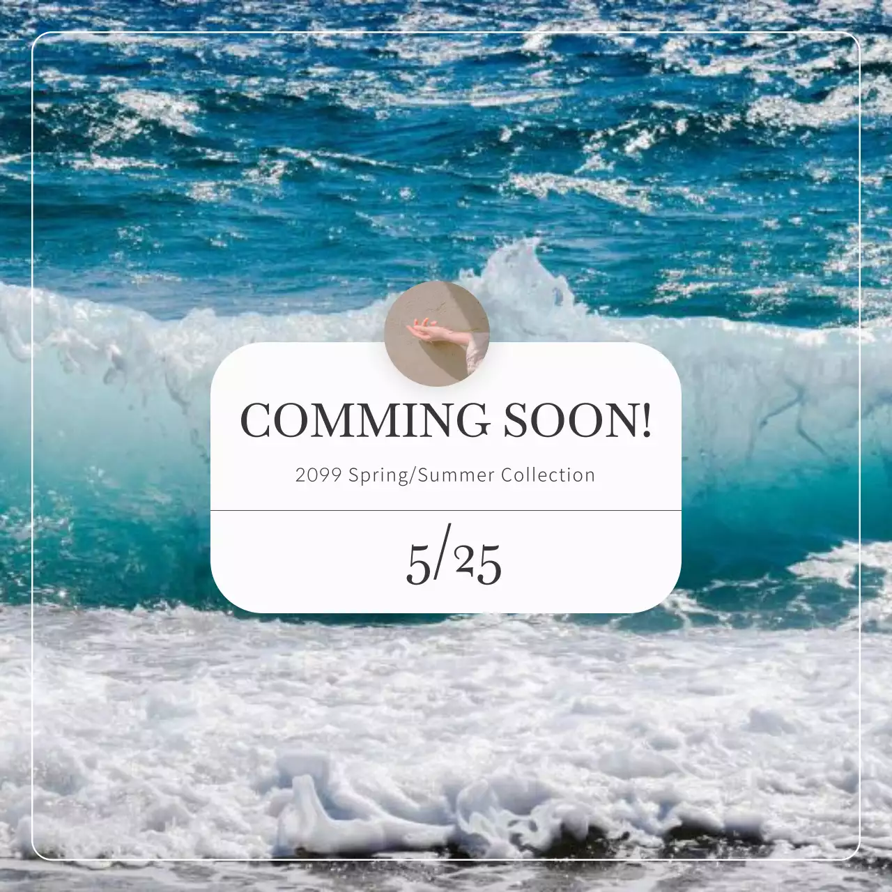 青 シンプル ファッション ポスター