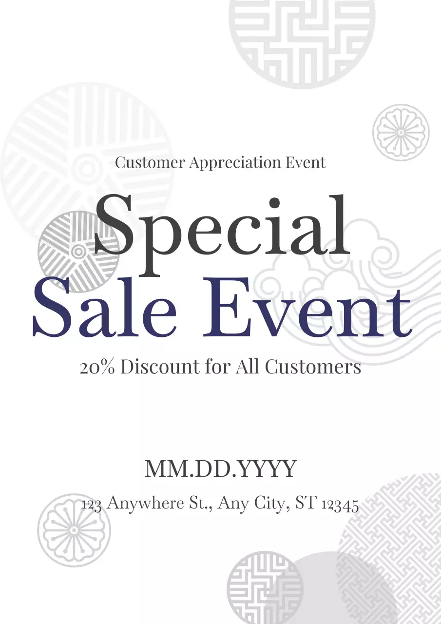 Grey Minimal Sale Promotion Poster