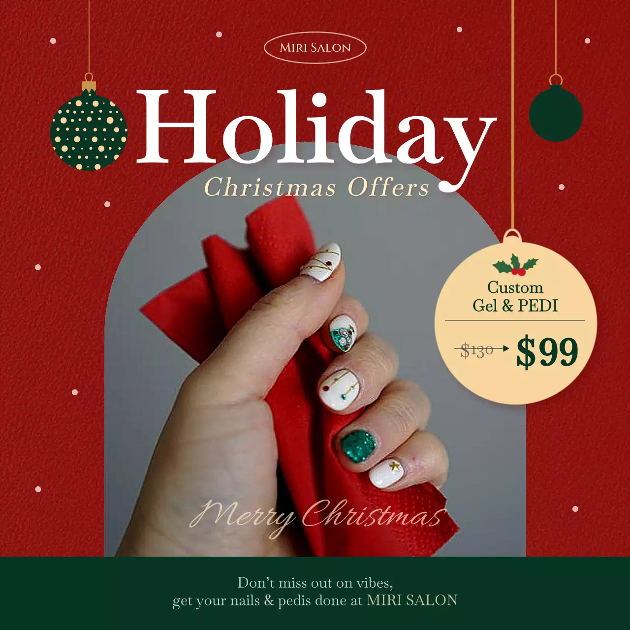 Red Elegant Holiday Promotion Social Media Post