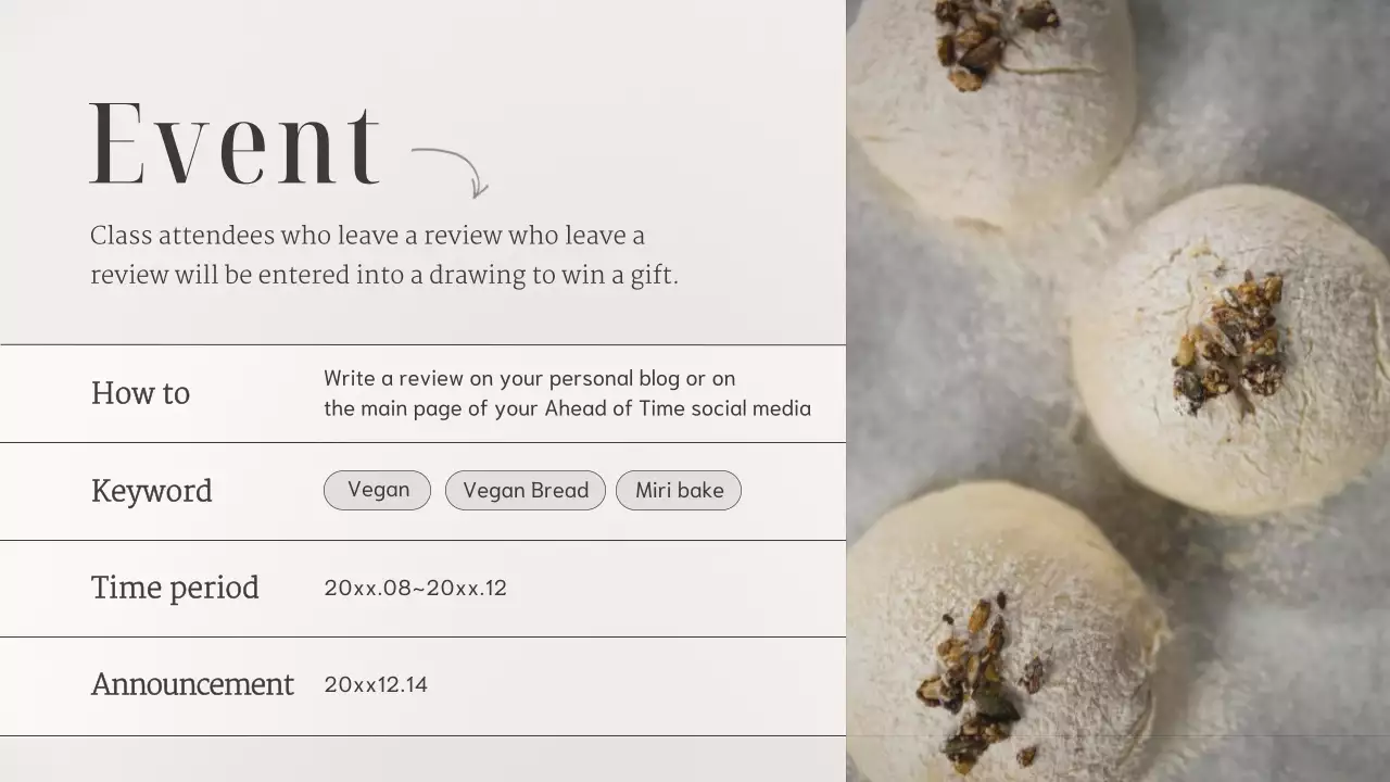 Beige Modern Baking Class Presentation