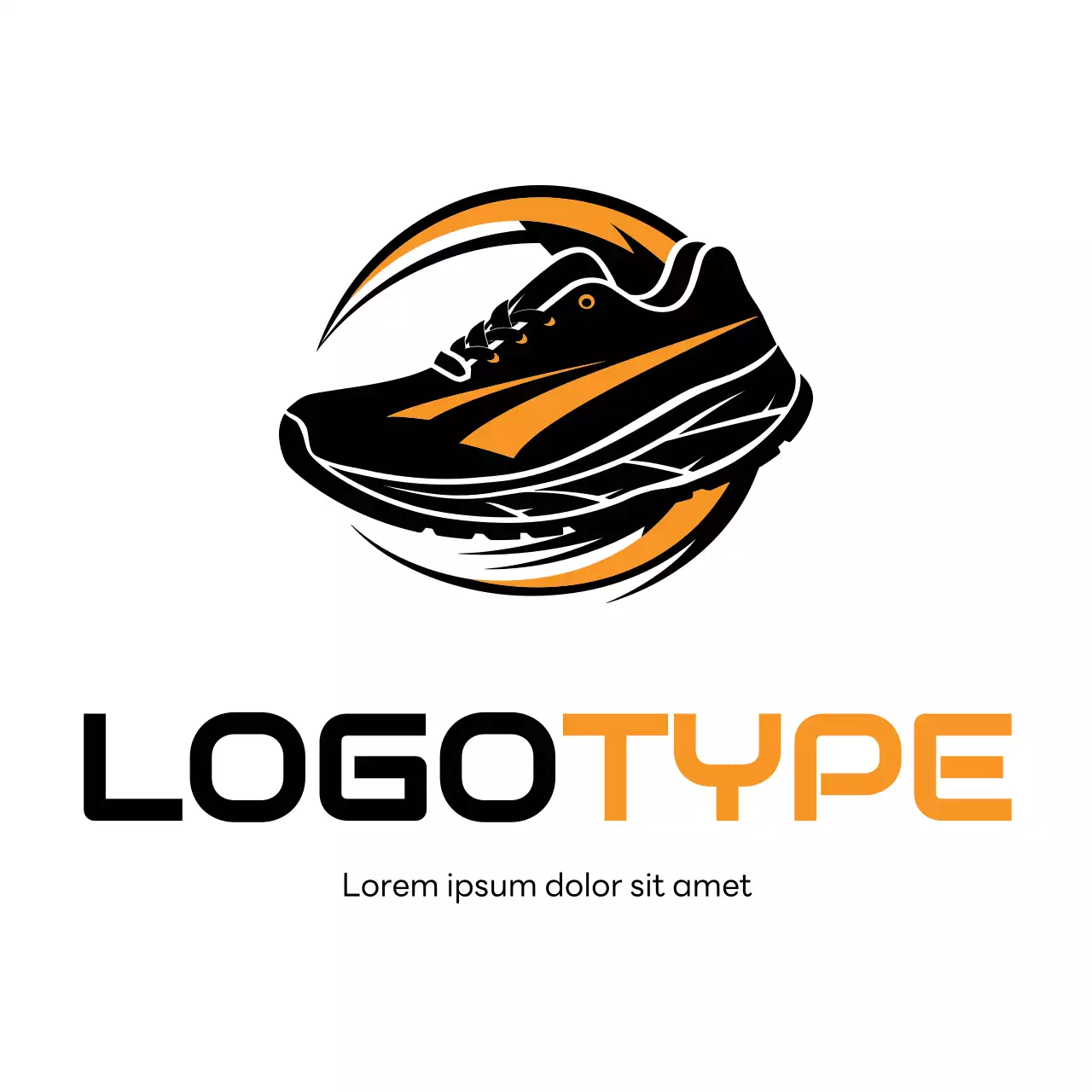 Orange Minimal Sneaker Logo