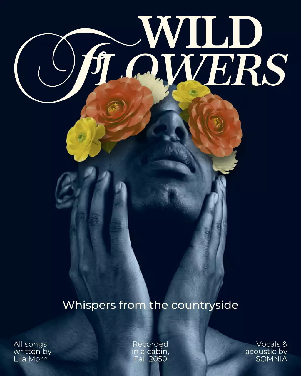 Navy Artistic Music Poster