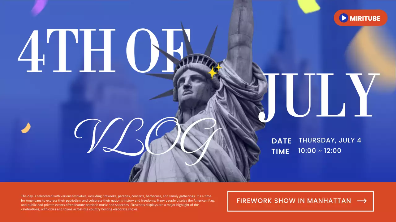 블루 클래식 7월 4일 Vlog YouTube 썸네일