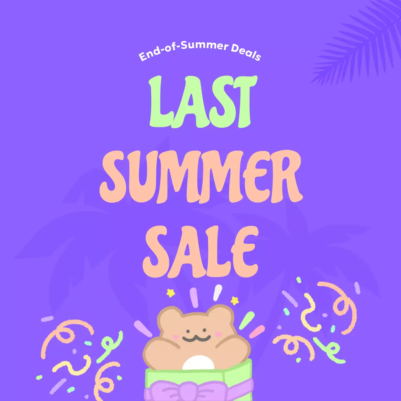 Purple Trendy Summer Promotion Social Media Post