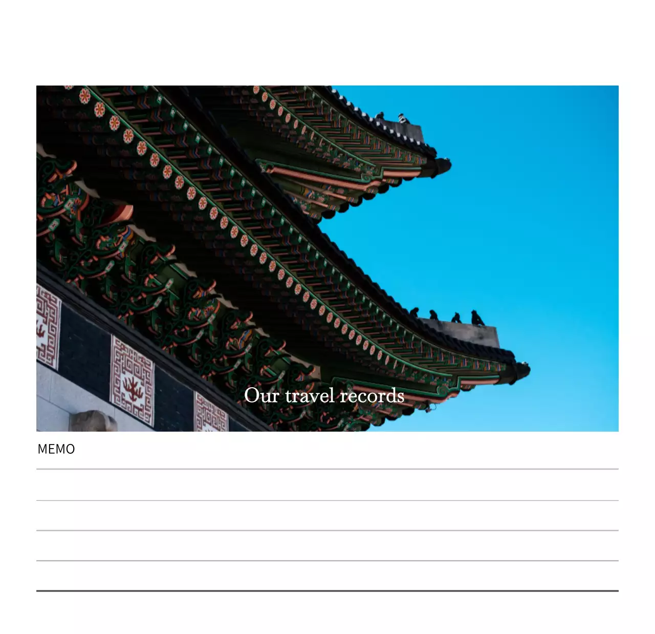 다양한 국가의 여행 프레임 사진 컨셉