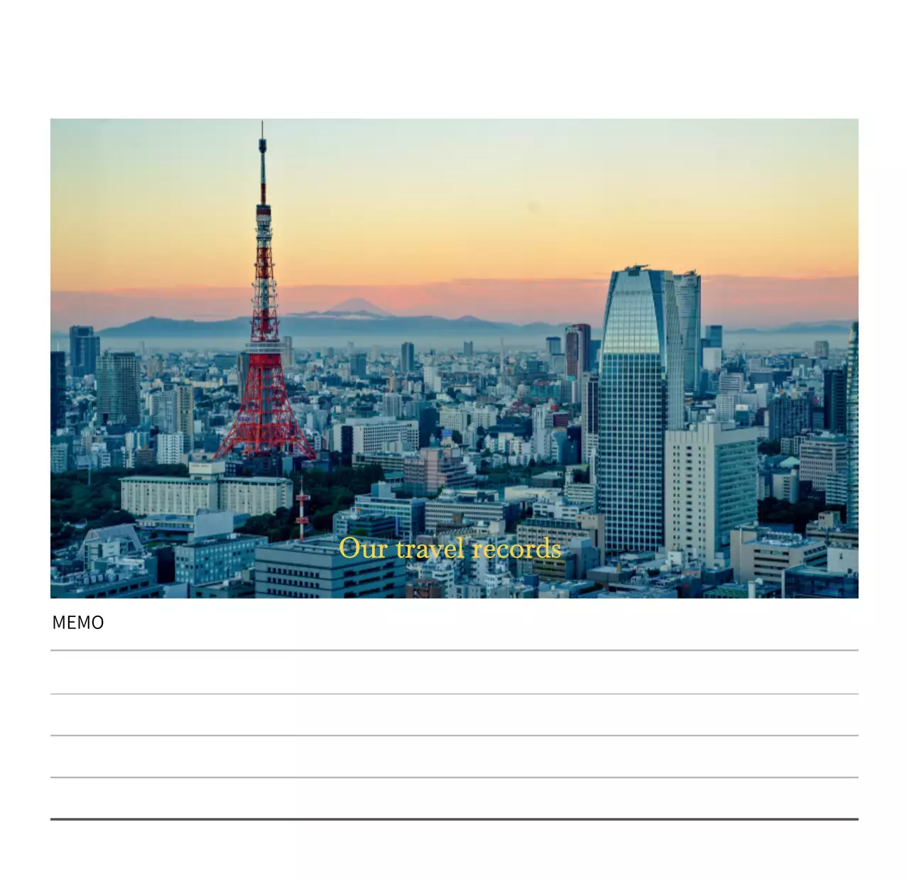 다양한 국가의 여행 프레임 사진 컨셉