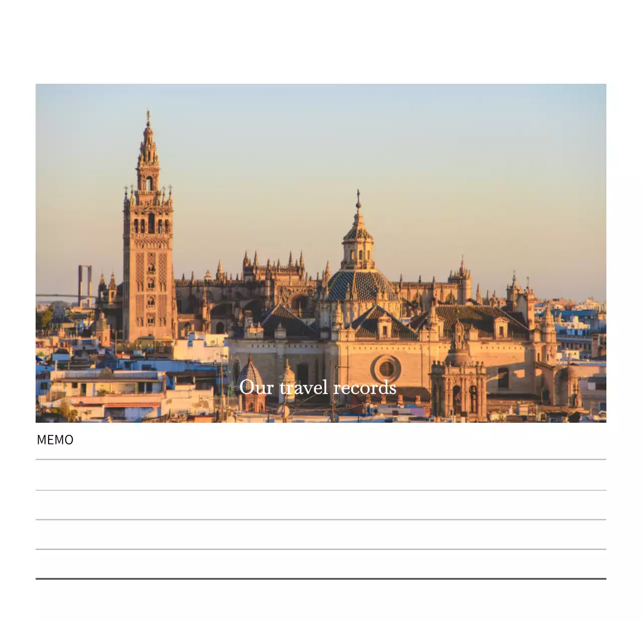 다양한 국가의 여행 프레임 사진 컨셉