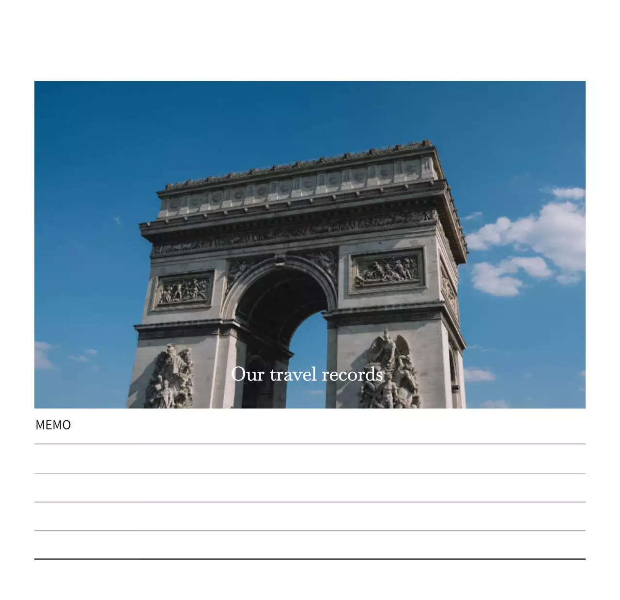 다양한 국가의 여행 프레임 사진 컨셉