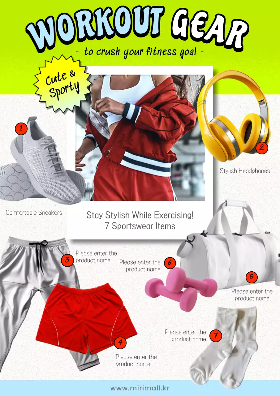 Yellow Trendy Fitness Promotion Poster