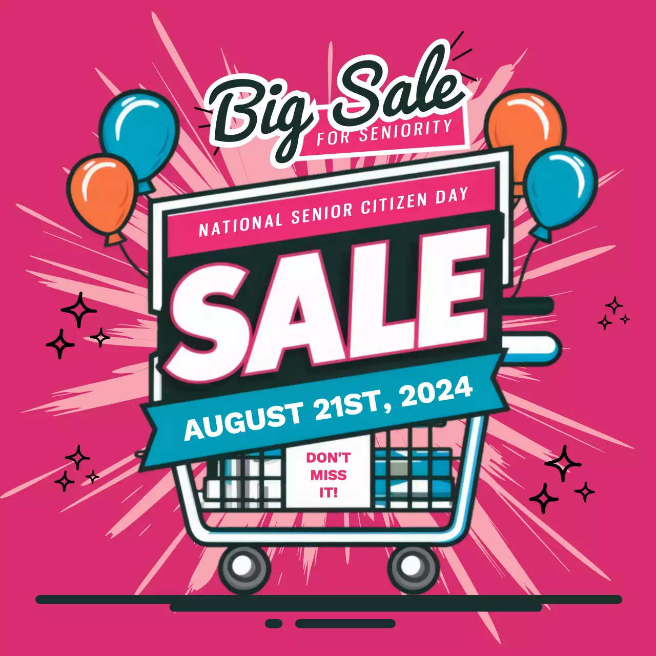 Pink Trendy Sale Promotion Social Media Post