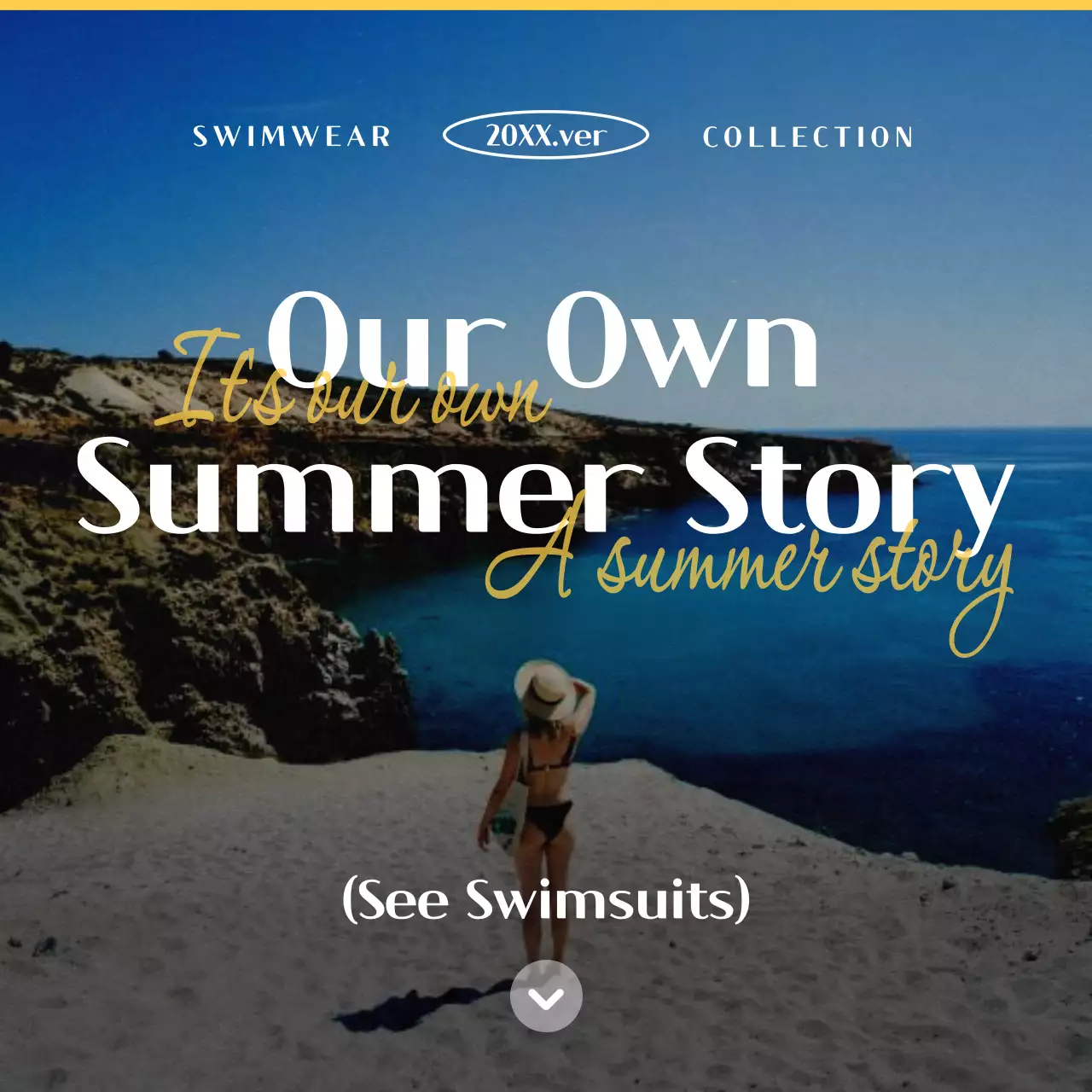 Blue Modern Swimwear Promotion Social Media Post