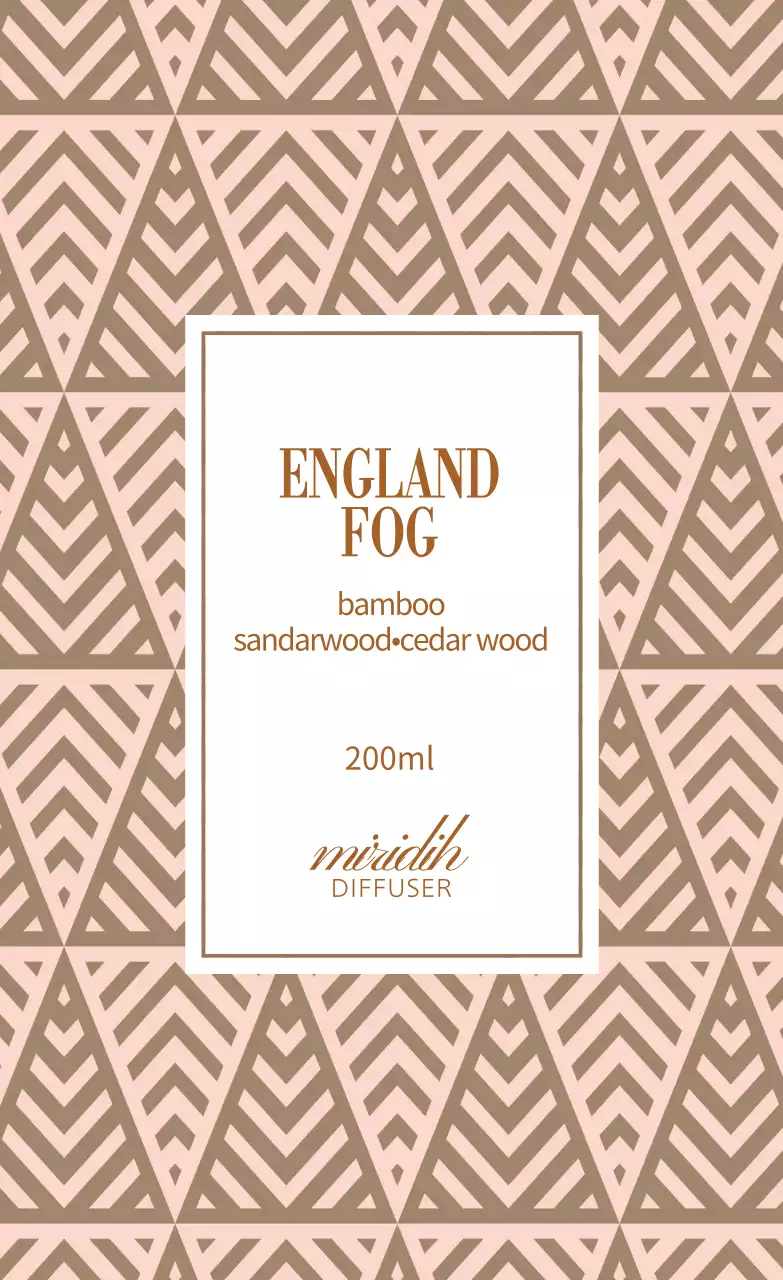 ピンクブラウンセモパターンディフューザーラベル