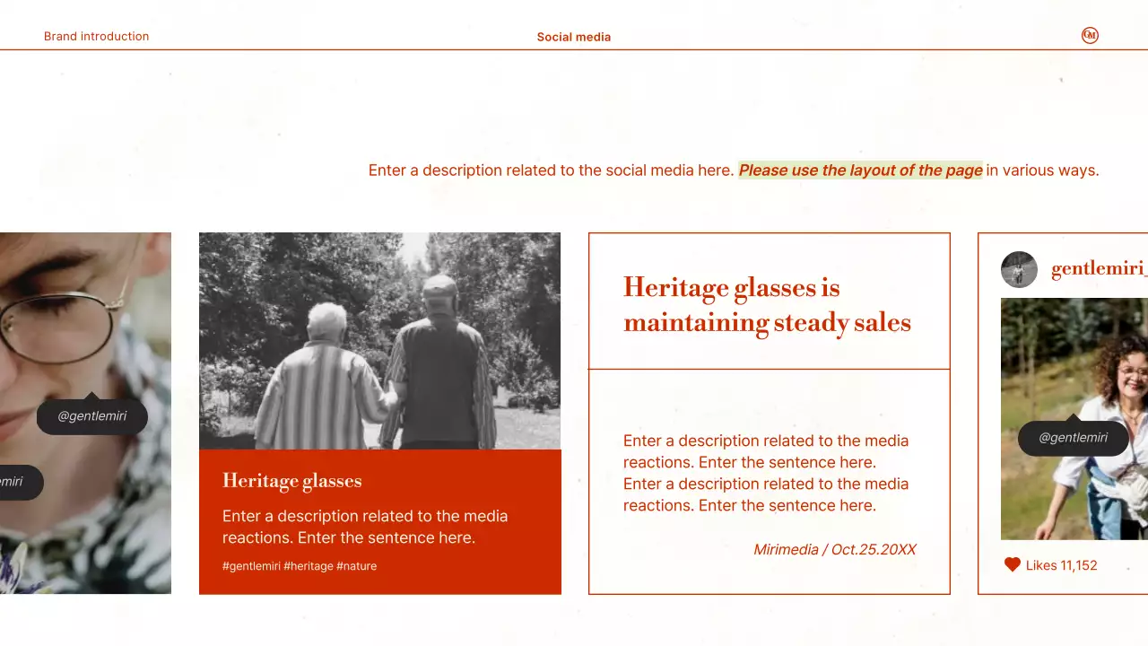 레드 모던 안경 프로모션 프리젠테이션