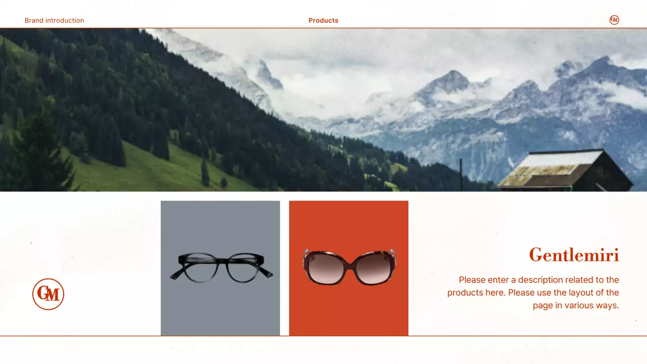 레드 모던 안경 프로모션 프리젠테이션