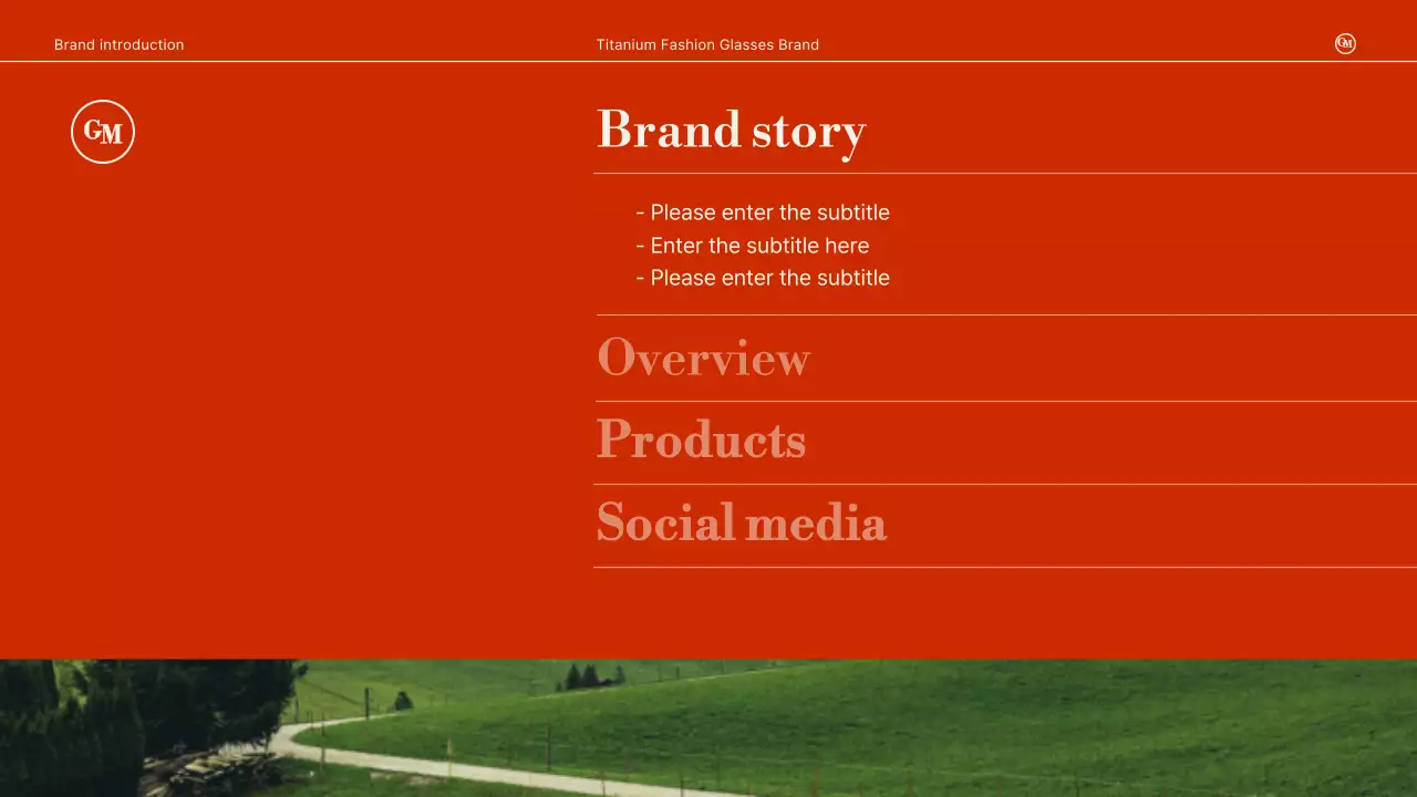 레드 모던 안경 프로모션 프리젠테이션