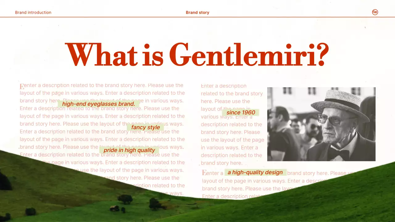 레드 모던 안경 프로모션 프리젠테이션