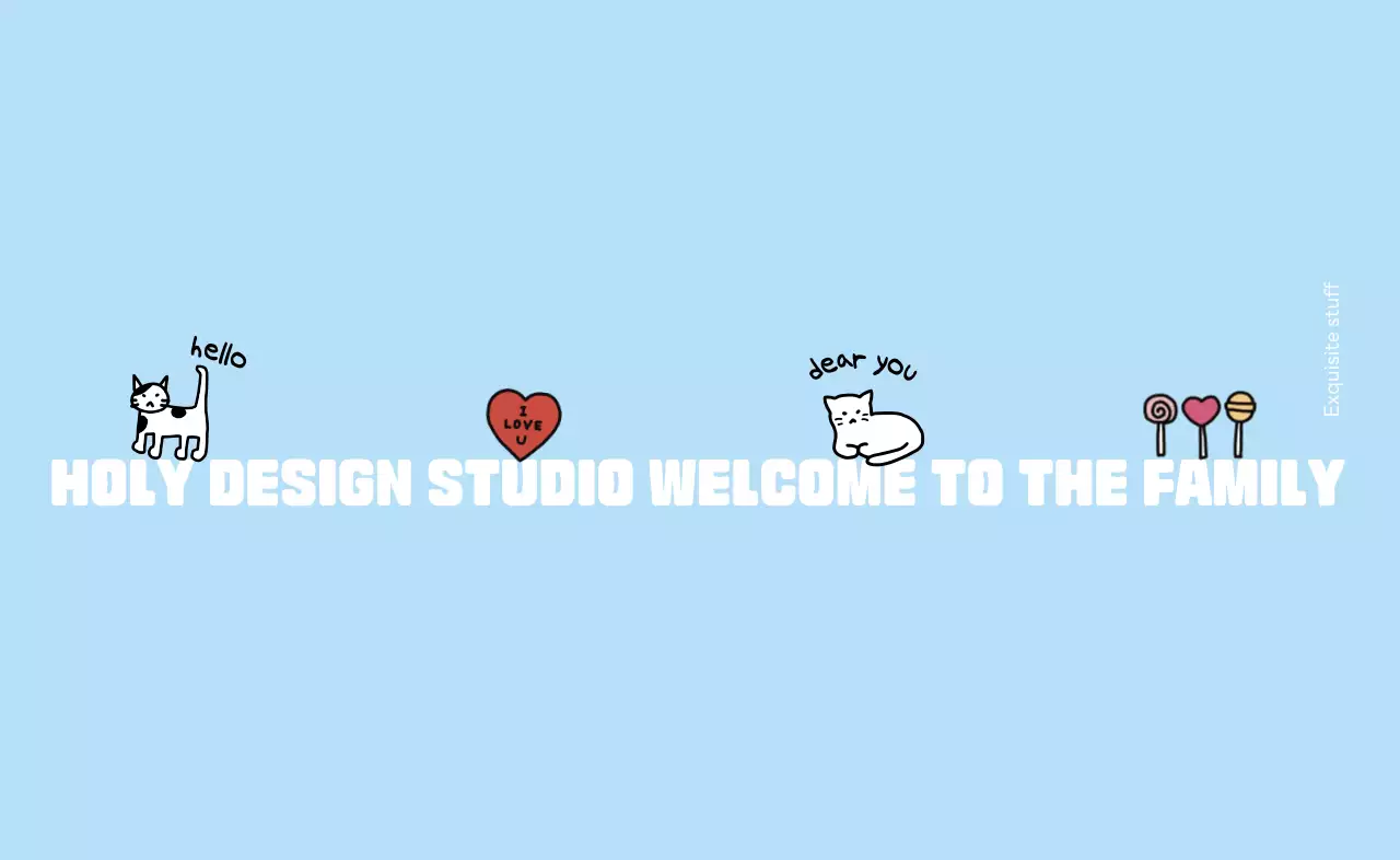 손그림 고양이와 귀여운 컨셉의 디자인 스튜디오 웰컴키트