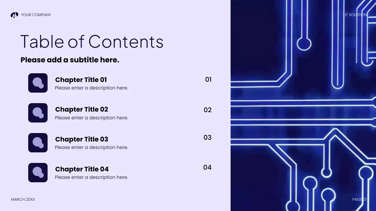 blue modern technology presentation