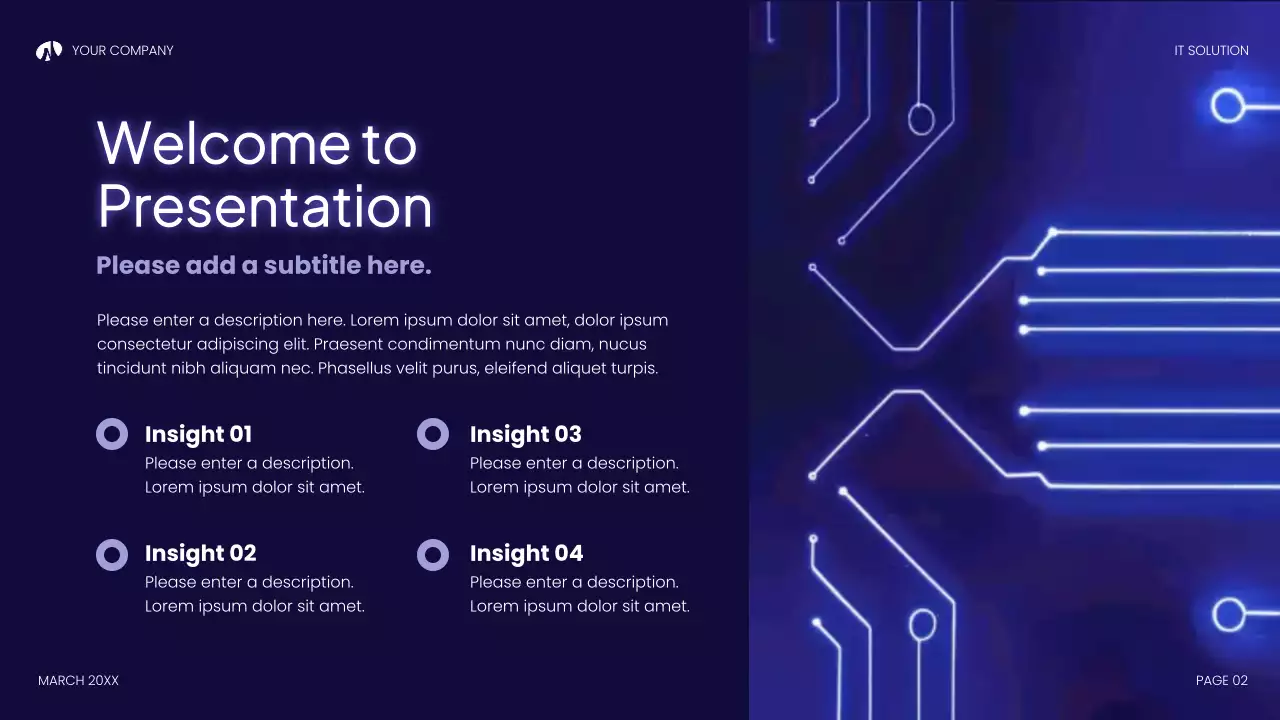 blue modern technology presentation