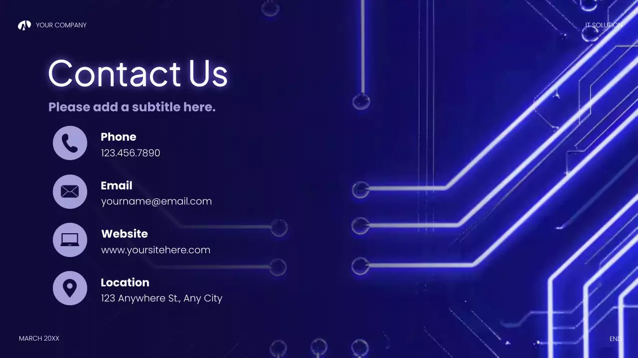 blue modern technology presentation