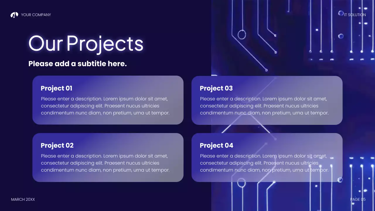 blue modern technology presentation