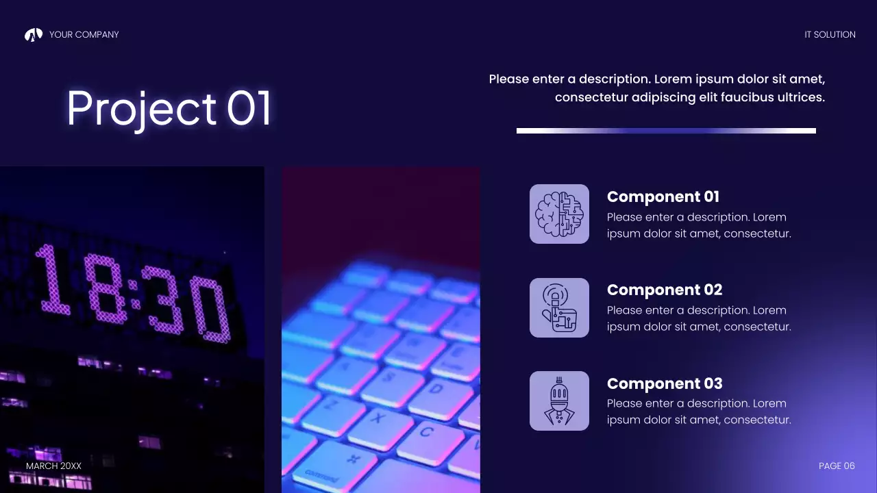 blue modern technology presentation