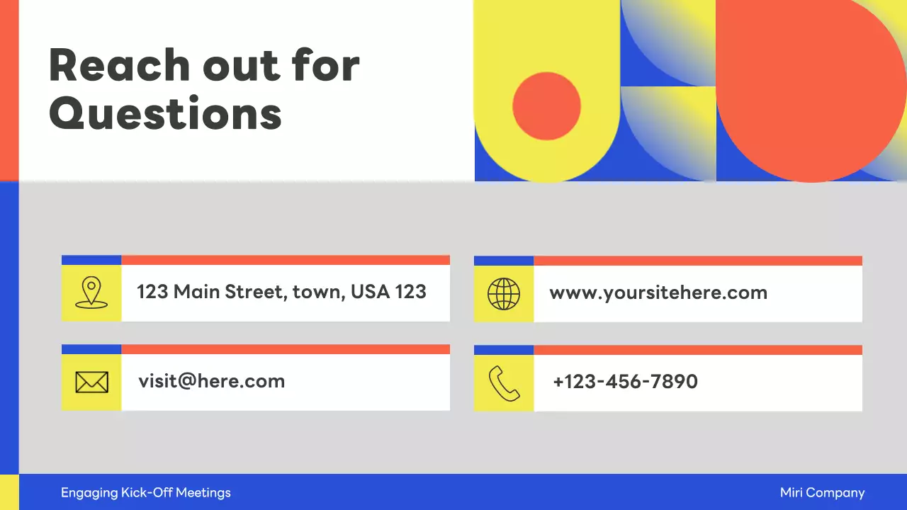 Colorful Geometric Business Kick Off Meeting Pitch Presentation