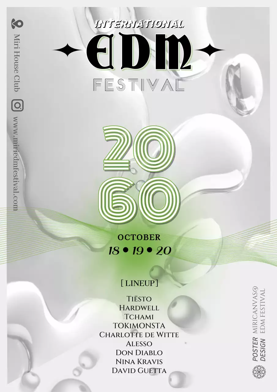 실버색의 미래적인 뮤직페스티벌 이벤트