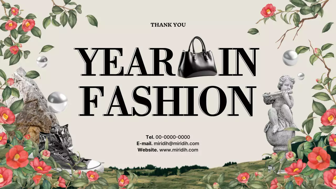 베이지 빈티지 패션 광고